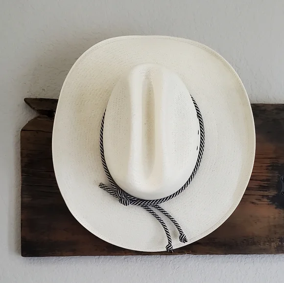 Texas Hat Company Genuine Shantung 20X Western Cowboy Hat, Natural, Sz 7 1/4" - Picture 13 of 15